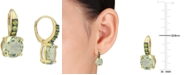Macy's Green Quartz (11-5/8 ct. t.w.) & Peridot (3/4 ct. t.w.) Leverback Drop Earrings in 18k Gold-Plated Sterling Silver